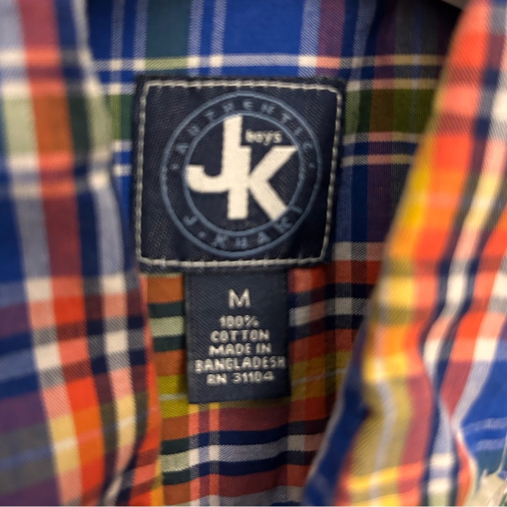 J. Khaki long sleeve plaid dress shirt - Picture 5 of 5